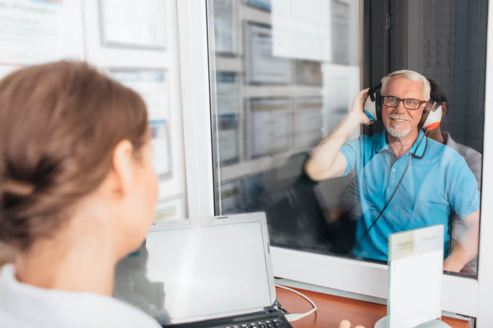 man with hearing loss